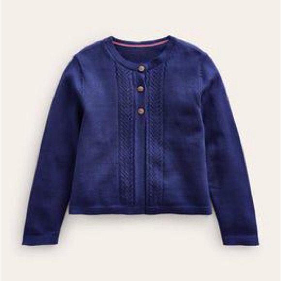 Navy Blue Mini Boden Cardigan - Picture 1 of 2